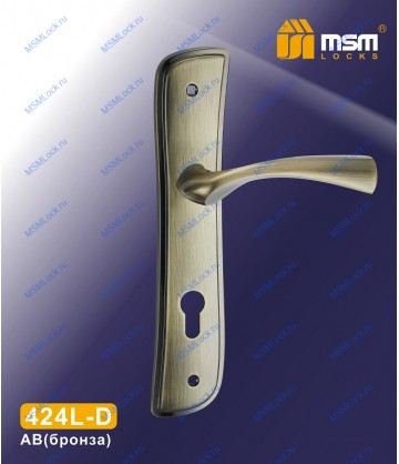 Ручка на планке MSM 424L-D Бронза (AB)