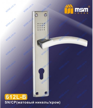 Ручка на планке MSM 612L-B Матовый никель / Хром (SN/CP)