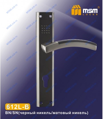 Ручка на планке MSM 612L-B Черный / Матовый никель (BN/SN)