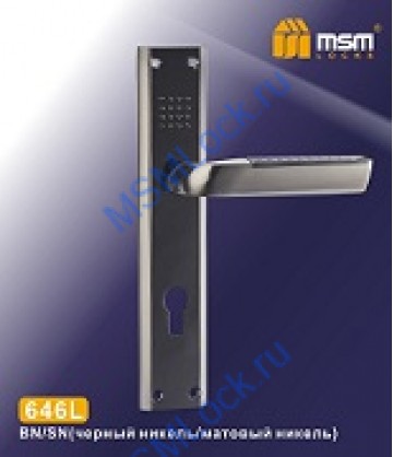 Ручка на планке MSM 646L Черный / Матовый никель (BN/SN)