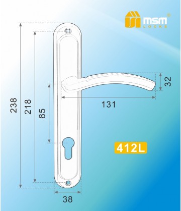 Ручка на планке MSM 412 L Матовый никель (SN)