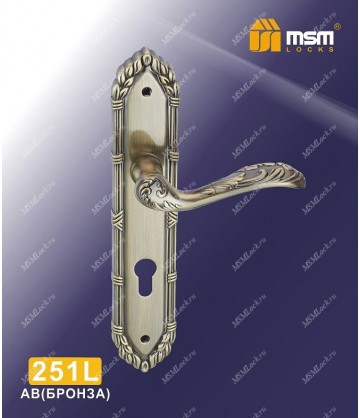 Ручка на планке MSM 251 L Бронза (AB)