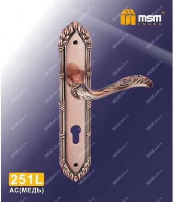 Ручка на планке MSM 251 L Медь (AC)