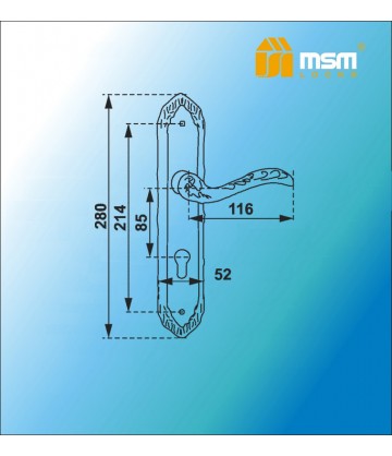 Ручка на планке MSM 251 L Матовый никель / Хром (SN/CP)
