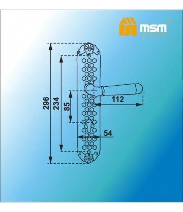 Ручка на планке MSM 371 L Полированная латунь / Матовая латунь (PB/SB)