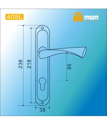 Ручка на планке MSM 405 L Полированная латунь (PB)