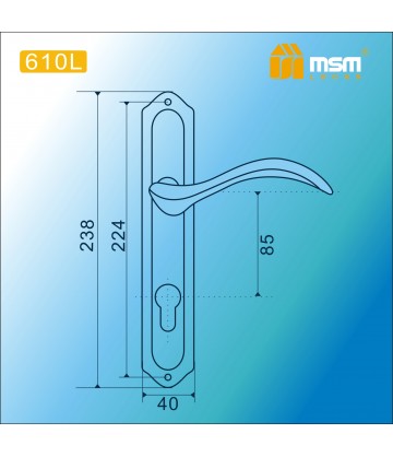 Ручка на планке MSM 610 L Матовый никель (SN)