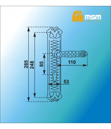 Ручка на планке MSM 791L Матовый никель (SN)