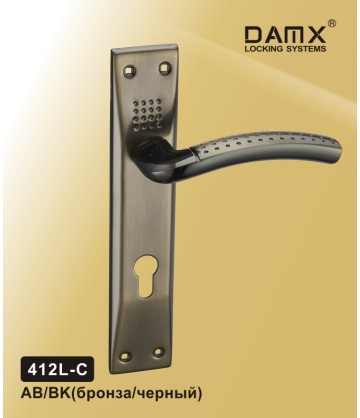 Ручки на планке дверные MSM DAMX 412L-C Бронза (AB)