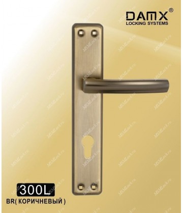 Ручка на планке дверная MSM на планке DAMX 300L Матовый коричневый (MBR)