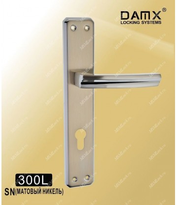 Ручка на планке дверная MSM на планке DAMX 300L Матовый никель / Хром (SN/CP)