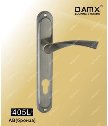 Ручка на планке дверная MSM на планке DAMX 405L Бронза (AB)