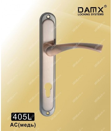Ручка на планке дверная MSM на планке DAMX 405L Медь (AC)