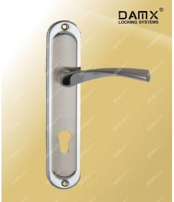 Ручка на планке дверная MSM на планке DAMX 405L Матовый никель / Хром (SN/CP)