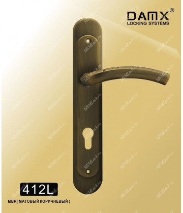 Ручки на планке дверные MSM DAMX 412L Матовый коричневый (MBR)