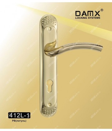 Ручки на планке дверные MSM DAMX 412L-1 Полированная латунь (PB)