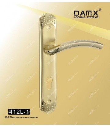 Ручки на планке дверные MSM DAMX 412L-1 Матовая латунь (SB)