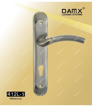 Ручки на планке дверные MSM DAMX 412L-1 Бронза (AB)