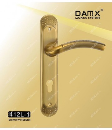 Ручки на планке дверные MSM DAMX 412L-1 Матовый коричневый (MBR)