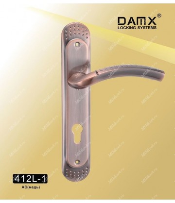 Ручки на планке дверные MSM DAMX 412L-1 Медь (AC)