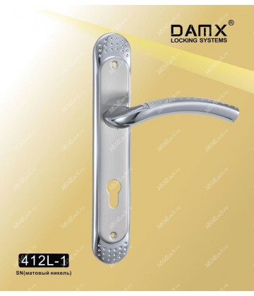 Ручки на планке дверные MSM DAMX 412L-1 Матовый никель (SN)