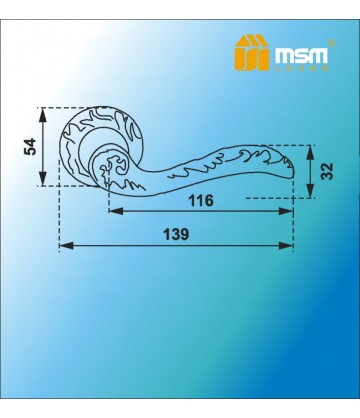 Ручка MSM на розетке D251 Матовый никель (SN)