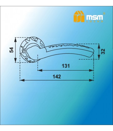 Ручка MSM на розетке D252 Полированная латунь / Матовая латунь (PB/SB)