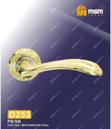 Ручка MSM на розетке D253 Полированная латунь / Матовая латунь (PB/SB)