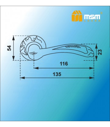 Ручка MSM на розетке D253 Бронза (AB)