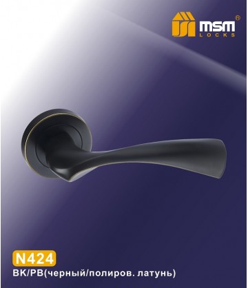 Ручки MSM N424 Черный / Полированное латунь (BK/PB)