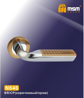 Ручки MSM N646 Коричневый / Хром (BR/CP)