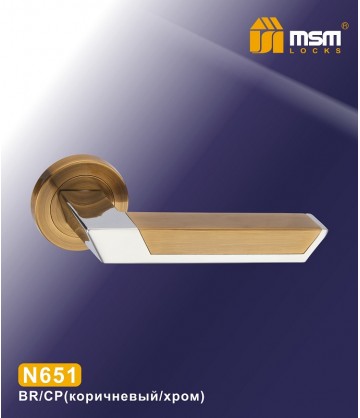 Ручки MSM N651 Коричневый / Хром (BR/CP)