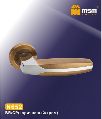 Ручки MSM N652 Коричневый / Хром (BR/CP)