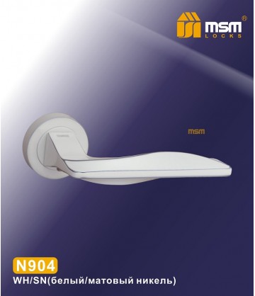 Ручки MSM N904 Белый / Матовый никель (WH/SN)