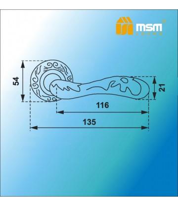 Ручка MSM на розетке E370 Полированная латунь / Матовая латунь (PB/SB)