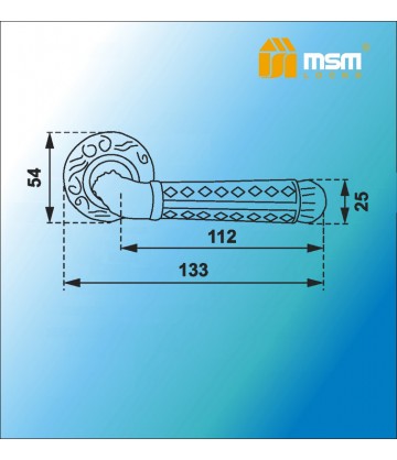 Ручка MSM на розетке E371 Полированная латунь / Матовая латунь (PB/SB)