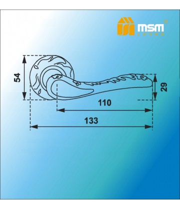 Ручка MSM на розетке D250 Белый / Матовый никель (WH/SN)