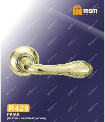 Ручка MSM на розетке R429 Полированная латунь (PB)