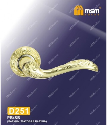 Ручка MSM на розетке D251 Полированная латунь / Матовая латунь (PB/SB)