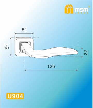 Ручка на розетке MSM U904 BSN
