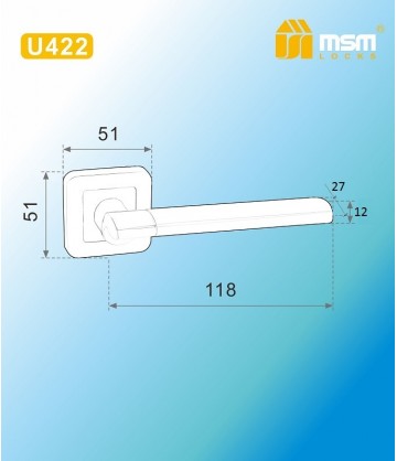 Ручка MSM U422 матовый никель / хром sn/cp