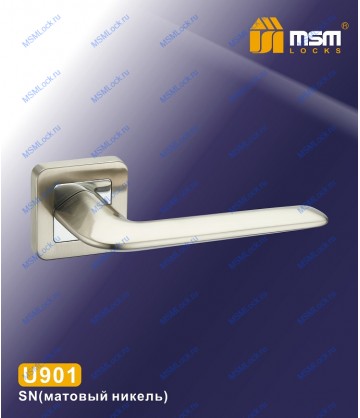 Ручка на розетке MSM U901 Матовый никель (SN)
