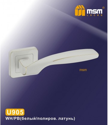 Ручка на розетке MSM U905 белый / золото (WH/PB)