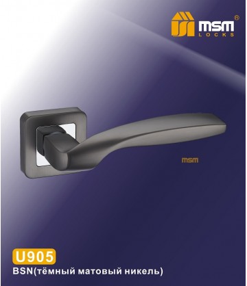 Ручка на розетке MSM U905 тёмный матовый никель (BSN)