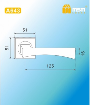 Ручка на розетке MSM A643 Матовый никель / Хром (SN/CP)