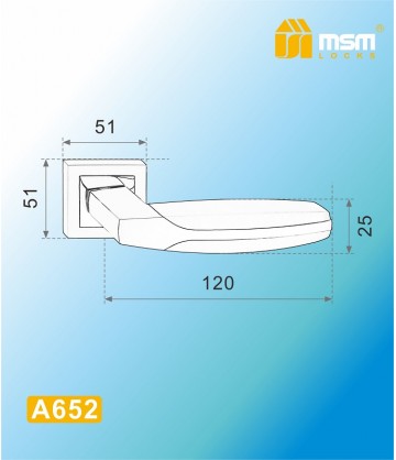 Ручка на розетке MSM A652 Матовый никель / Хром (SN/CP)