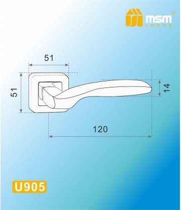 Ручка на розетке MSM U905 белый / черный никель (WH/BN)