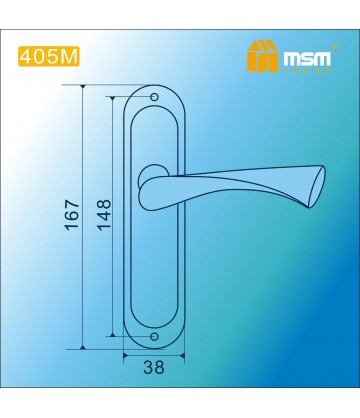 Ручка на планке MSM 405 М Матовый никель (SN)