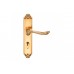 Ручка дверная на планке ARCHIE GENESIS ACANTO S. GOLD OL, сантехническая (с фиксатором WC), матовое золото