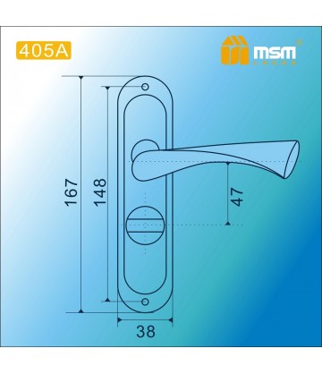 Ручка на планке MSM 405 A Матовый никель (SN)